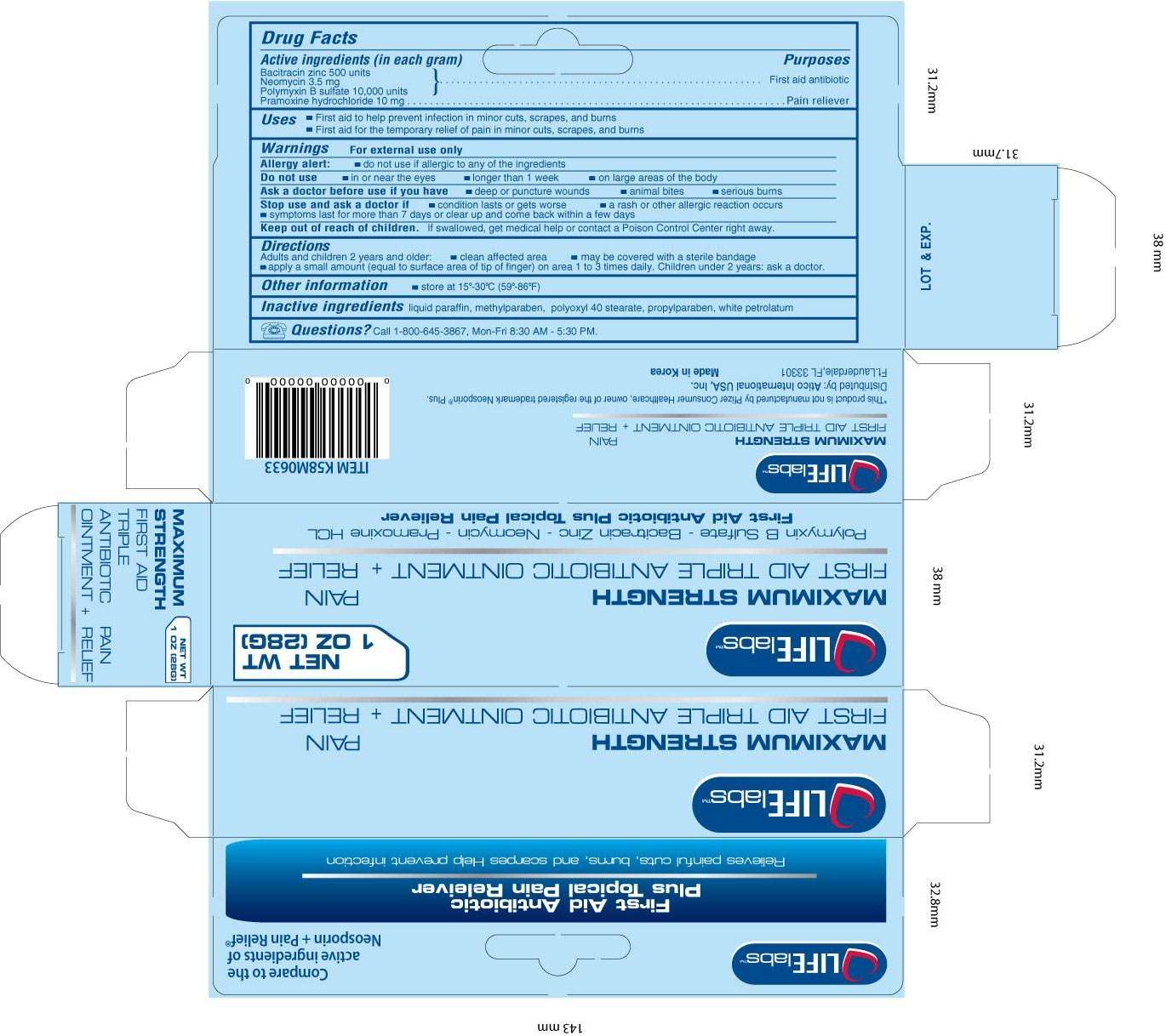 First Aid Triple Antibiotic and Pain Relief